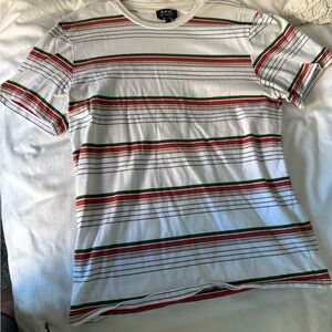 A.P.C. Men's Multicolor Striped Tee